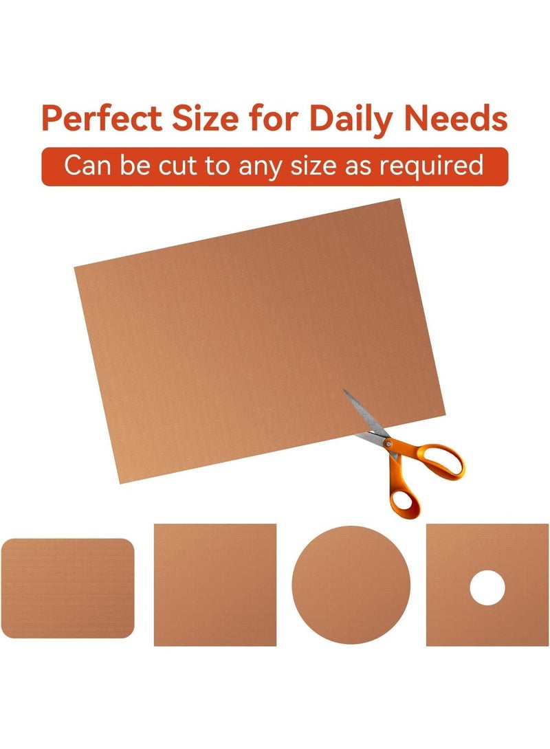 شابية قطعتان من حصائر الخبز والطهي القابلة لإعادة الاستخدام والمقاومة للحرارة، حصيرة خبز وطهي مقاومة للماء، حصيرة خبز الروتي قابلة للغسل، حصيرة فرن، حصيرة شواء (بني 40 * 30 سم) - Image 3